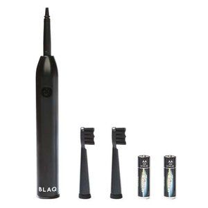 BLAQ Battery Powered Toothbrush -2 Replacement Heads NIB